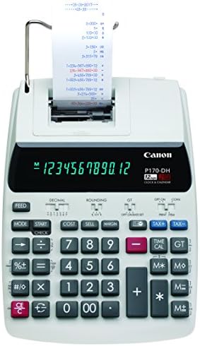 Canon Office Products 2204C001 Canon P170-DH-3 Desktop Printing Calculator with Currency & P23-DHV-3 Printing Calculator with Double Check Function, Tax Calculation and Currency Convers