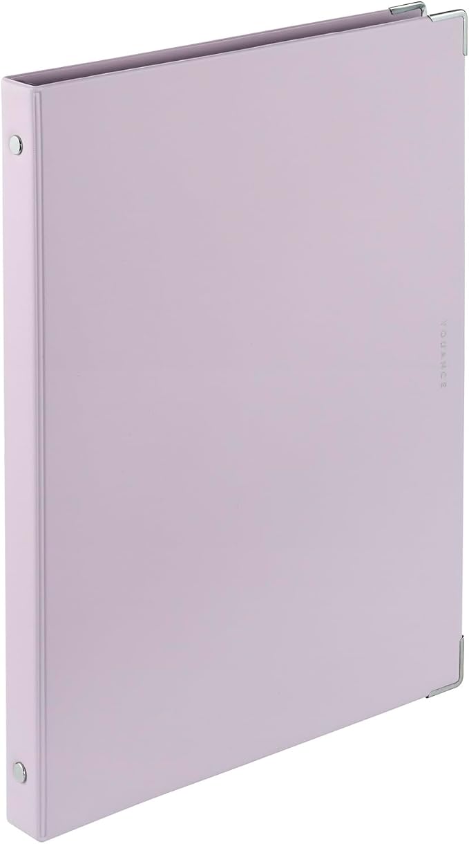 Maruman YOUANCE 26-Ring Binder, Holds 70 Sheets, B5 7.17"x10.12", Purple | Durable Vinyl Cover, Storage Pocket, Includes 10 3mm Graph Paper Sheets & Clear Sheet Protector, Made in Japan