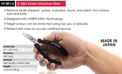VAMPLIERS 3-PC Stripped Screw Extractor Pliers Set Made in Japan
