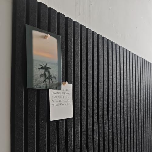 48" x 36" Large Felt Bulletin Board 1/2" Thick, Black