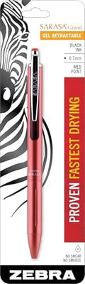 Zebra Pen SARASA Grand Retractable Gel Pen, Black Ink, 0.7mm, 1-Pack