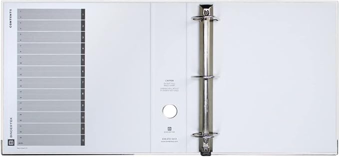 3-Ring Premium Binder - White, 3" Spine, by Bindertek | 525 Sheet Capacity, 2" D-Rings, Linen-Textured Covers, Steel Reinforced Edges, Spine Label Included