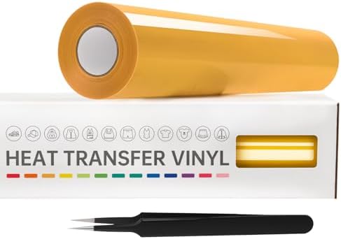 VinylRus Heat Transfer Vinyl, Yellow, 12" x 20ft