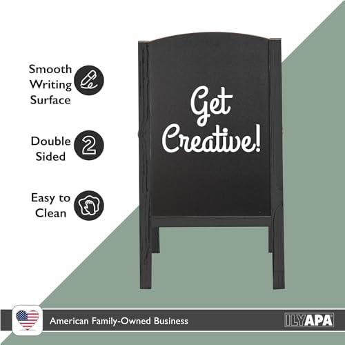 Ilyapa A Frame Chalk Board Easel Sign 20x40 in - Sandwich Signs Outdoor