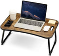 ZEAPTAC Foldable Lap Desk, Bed Desk, Bed Table & Laptop Stand w/Cup Holder
