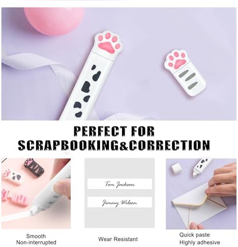 Cute School Supplies,Stationary Gift Set, Japanese Stationery Birthday GIFS, Includes Pencil Sharpener,Eraser, Correction Tape, Ruler, Mini Scissors,Utility Knife, for Office School Supplies (White)