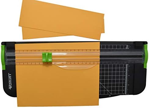 Westcott 12" Titanium Paper Trimmer Scrapbooking Tool, Black