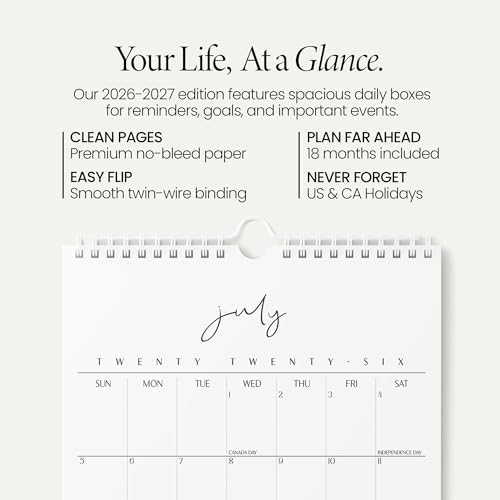 Karto Wall Calendar 2026-2027 11x17 in - Cursive 3.0