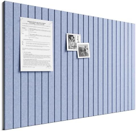 Bumusty 36"x 24" Large Felt Bulletin Board Tiles,Soft Periwinkle