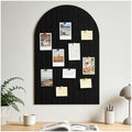Arched Felt Bulletin Board (Black), 35"x24" Large Wall Decor