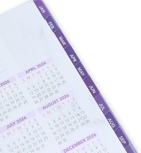 RE-FOCUS THE CREATIVE OFFICE 2026 Calendar Planner 13 month with To-Do Lists for Tasks, Notes or Appointments. Sturdy Planner for At-A-Glance View of Daily Schedule & Weekly Agenda- Purple