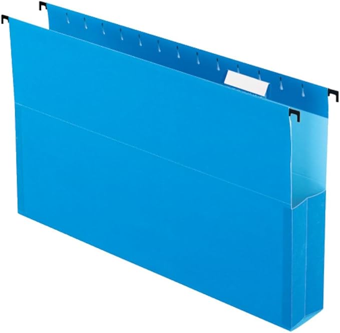 Pendaflex SureHook Reinforced Hanging Box File, 2", Legal, Blue, 1/5 Cut, 25 per box (59302EE)