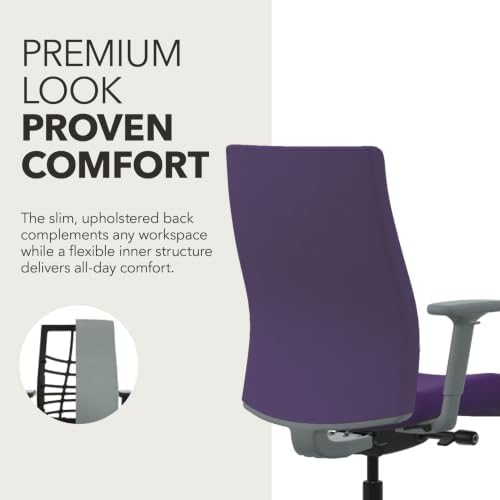 HON Ignition 2.0 Ergonomic Office Chair, Lumbar Support, Desk Chair, Iris
