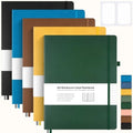 College Ruled Notebook, Large A4 Hardcover Leather Journal for Women Men