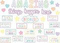Teacher Created Resources Pastel Pop Amazing Things Happen Here Bulletin Board (TCR8413)