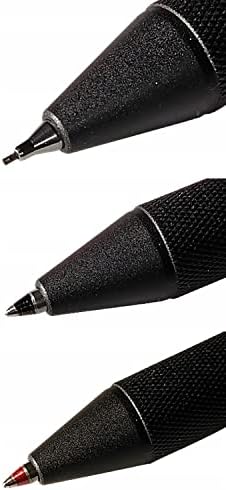 rOtring 600 3-in-1 Multicolor Pen and Mechanical Pencil, Switches Between 2 Ballpoint Pen Fine Point Tips (Black and Red Ink) and 1 Mechanical Pencil Tip (0.5mm Lead), Silver Barrel