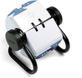 Rolodex Open Metal Single Rotary File, 2 1/4" x 4", 500 Cards, Black
