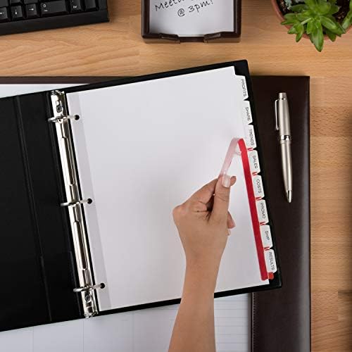 Avery® Index Maker® Clear Label Dividers, 8-Tab, White, 100 Sets