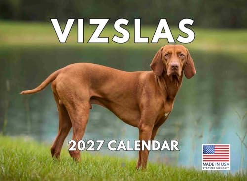 Vizsla Calendar 2027 Viszla Monthly Wall Calander 12 Month
