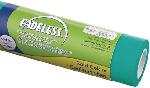 Pacon Fadeless 48-inch x 12' Ultra Fade-Resistant Bulletin Board Paper, Teal, 4/PkPAC57198