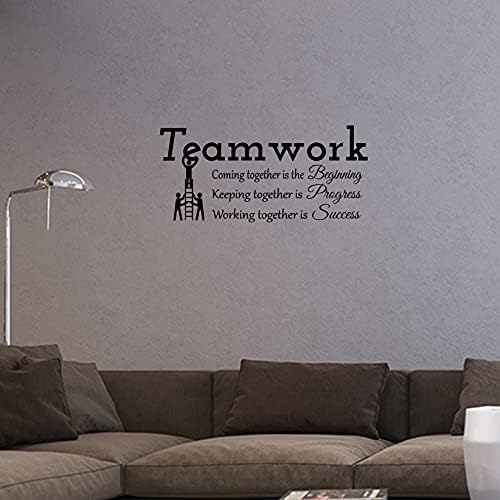 Teamwork Coming Together is The Beginning Keeping Together is Progress Working Together is Success Vinyl Wall Decal Inspirational Quote Motivational Saying Art Letters Office Wall Room Decor