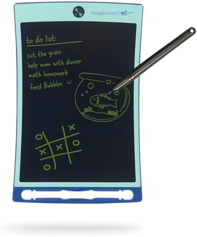 Boogie Board Jot Reusable Writing Tablet for Adults, 8.5 Digital Notebook with Instant Erase, Digital Notepad with Magnets, Note Taking Tablet for Work or School, Bahama Blue
