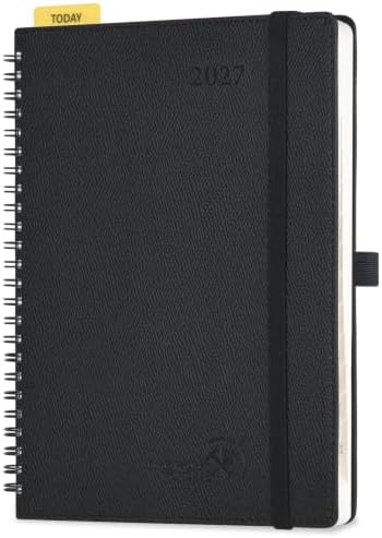 POPRUN 2027 Planner, 6.75" x 8.5" Weekly Calendar Book, Day Planner 2027