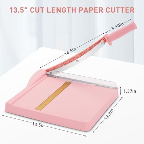 Paper Cutter, Paper Slicer with Safety Guard and Blade Lock, 12" Cut Length Guillotine Paper Cutter with 16 Sheet Capacity, Paper Cutters and Trimmers for Cardstock Cardboard