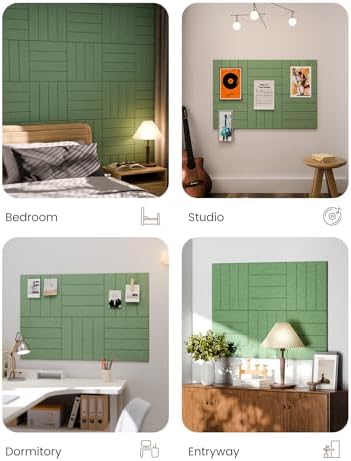 Fluxynara Felt Bulletin Board & Cork Board Alternative, Moss Green