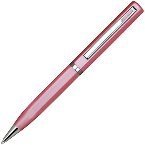 Lanier Pink Ballpoint Pen - Pink Accents and Shiny Chrome Ring & Parts with Medium Tip 0.7mm Cross Style Refill