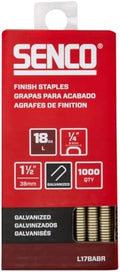 SENCO Collated Medium Wire Staples, Galvanized, 18 GA (L17BABR) 1,000 Box