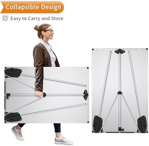 VIZ-PRO Whiteboard Easel, 36 x 24 Inches, Portable Tripod Dry Erase Board