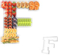 11" Acrylic Letter Charcuterie Tray,Fillable Alphabet & Number Box(Letter F)