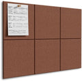 MaxGear Felt Bulletin Board 36" x 24", Chocolate Brown Felt Wall Tiles