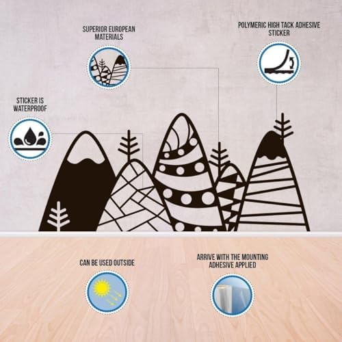 Elegant Workspace Decal: Office Wall Stickers for Aesthetic Enhancement 79 x 79