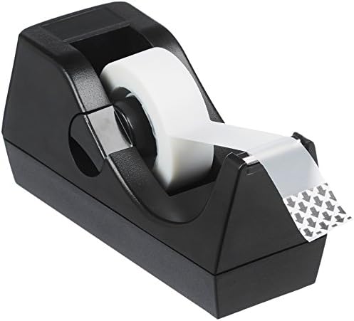 Amazon Basics Weighted Desktop Tape Dispenser with Non-Skid Base, Desk Accessory, 3-Pack
