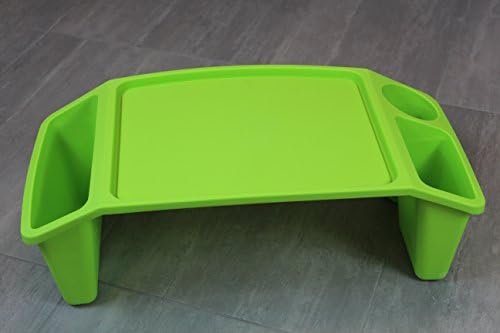 Basicwise Kids Lap Desk Tray, Portable Activity Table, Green