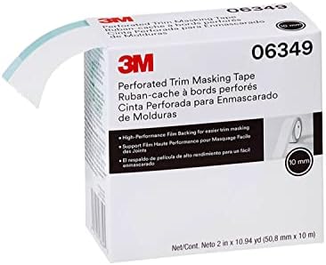 3M Perforated Trim Masking Tape 06349, 10 mm Hard Band, 50.8 mm x 10 m