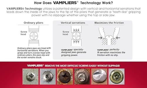 VAMPLIERS 7" Stripped Screw Extractor Combination Pliers