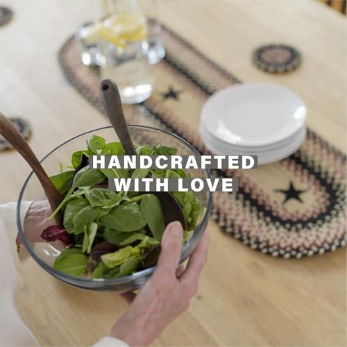 Homespice Gloucester Braided Table Runner for Primitive Decor, Oval 11x36