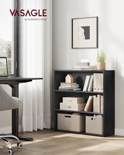 VASAGLE 3-Tier Bookshelf, Storage Organizer, 31.5 x 9.5 x 32 Inches