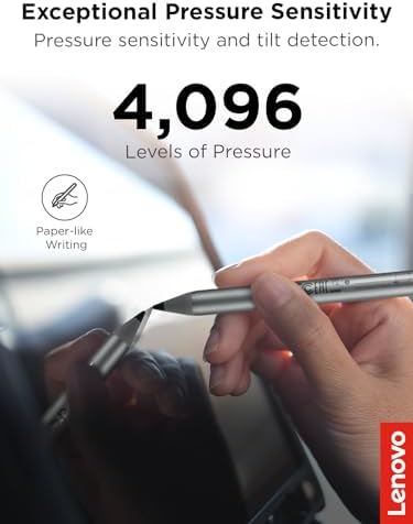 Lenovo USI Pen 2 Magnetic for Chrome OS, Precision Tilt Feature Stylus Pencil, AAAA Battery, USI 2.0 Compatibility, Perfect for Students, Professionals, and Creatives, Storm Grey