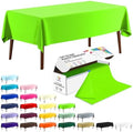 CXPSINC 54 Inch X 100 Feet Plastic Table Cover Roll Disposable Tablecloth with Slide Cutter for All Type/Shape Tables | Party, Banquet, Birthdays, Weddings(Lime Green, 100 Feet)