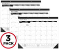 AT-A-GLANCE 2026 Desk Calendar, Desk Pad, Monthly, 21-3/4" x 17", Large, Ruled Blocks, 3 Pack (AZSK240026), White