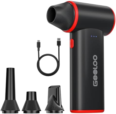 GOOLOO F3 Compressed Air Duster, 150000RPM Ultra-Power PC Air Duster
