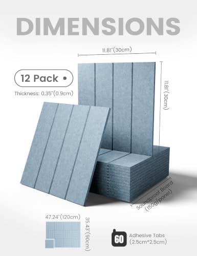 Fluxynara 48" x 36" Large Felt Bulletin Board, Dusty Blue