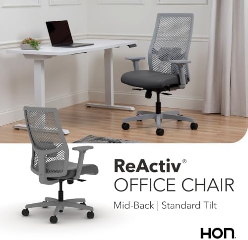 HON Ignition 2.0 ReActiv Ergonomic Office Chair, Lumbar Support, Graphite