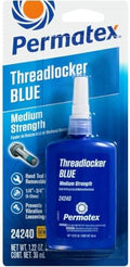 Permatex 24240 Medium Strength Threadlocker Blue, 36 ml, Automotive Threadlocker For Preventing Bolts From Loosening And Corrosion, Removable With Hand Tools