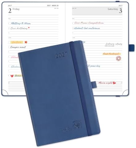 POPRUN 2027 Daily Planner One Page Per Day, 5.75" x 8.5",Page a Day Planner