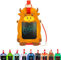 Boogie Board Sketch Pals Highland Cow 4” LCD Writing Tablet for Kids – Reusable Mess-Free Drawing Pad with Tethered Stylus – Clip-On Travel Doodle Board Toy – Ages 3+